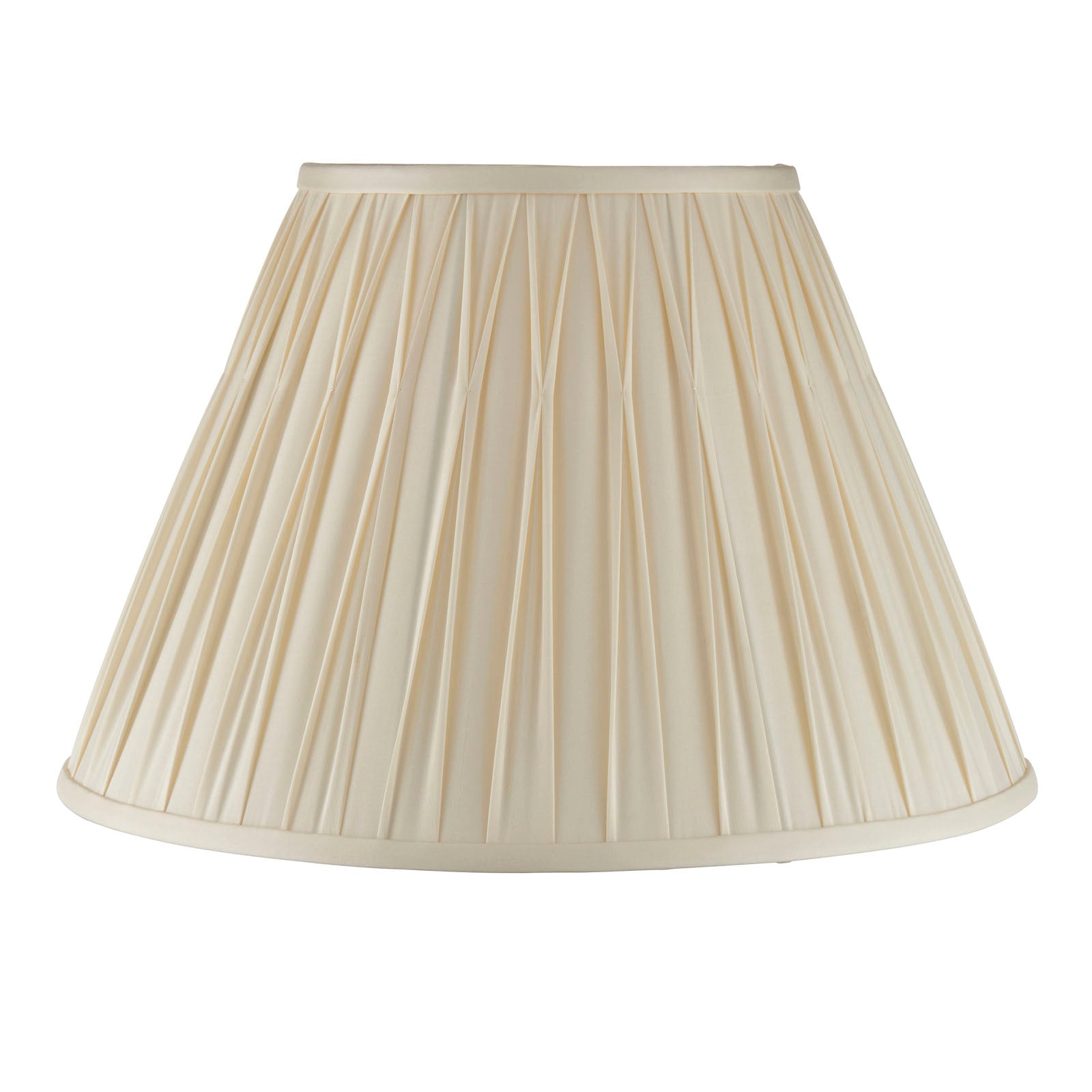 Chatsworth Large Ivory Silk Pinch Pleated Lamp Shade 16"