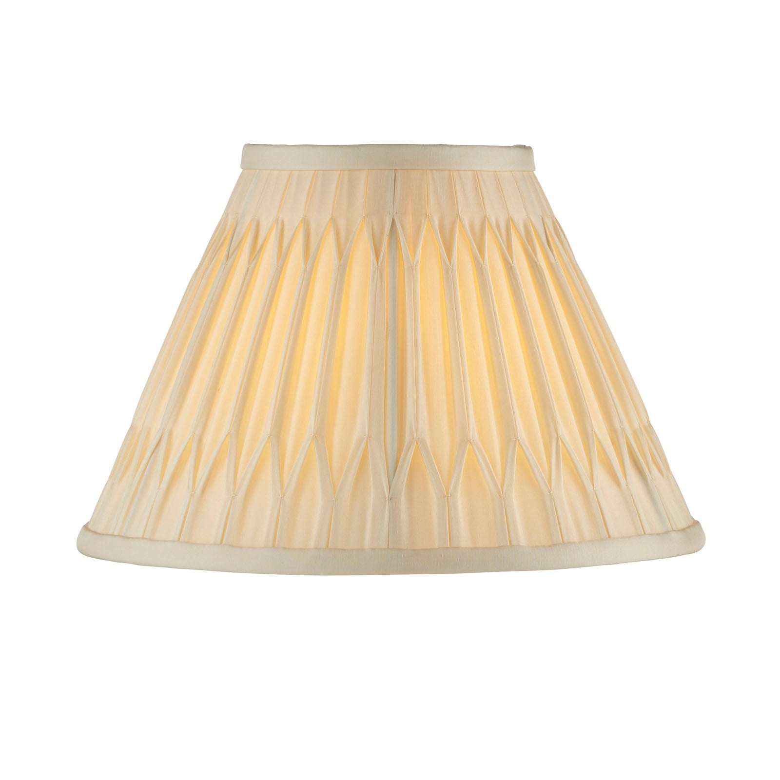 Chatsworth Small Ivory Silk Double Pinch Pleated Lamp Shade 10"