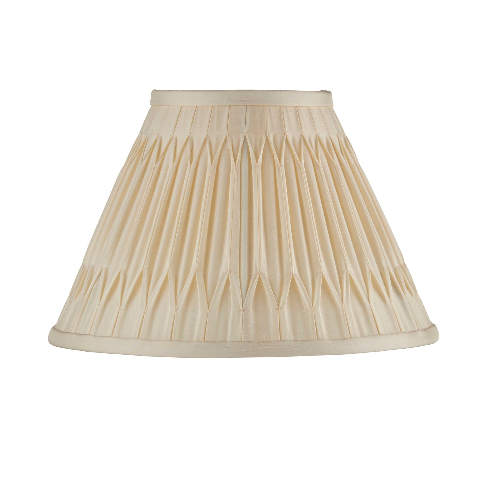 Chatsworth Small Ivory Silk Double Pinch Pleated Lamp Shade 10"