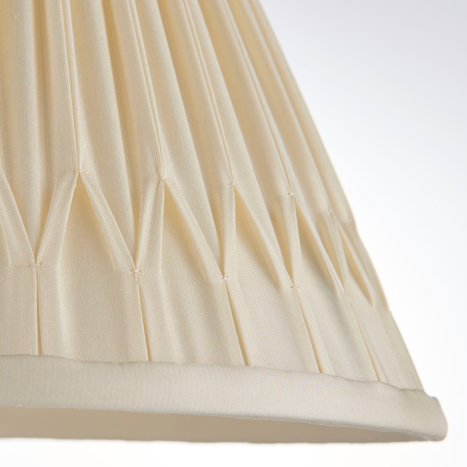 Chatsworth Small Ivory Silk Double Pinch Pleated Lamp Shade 10"