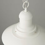 Polperro Nautical Pendant Light - Clear Glass & Pale Cream Metal
