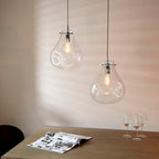 Utopia Clear Blown Glass Pendant Light (Adjustable Height)