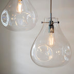 Utopia Clear Blown Glass Pendant Light (Adjustable Height)