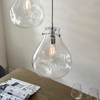 Utopia Clear Blown Glass Pendant Light (Adjustable Height)