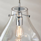 Utopia Clear Blown Glass Pendant Light (Adjustable Height)