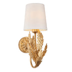 Delphine 1-Light Gold Leaf Floral Wall Light