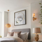 Delphine 1-Light Gold Leaf Floral Wall Light