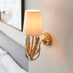 Delphine 1-Light Gold Leaf Floral Wall Light