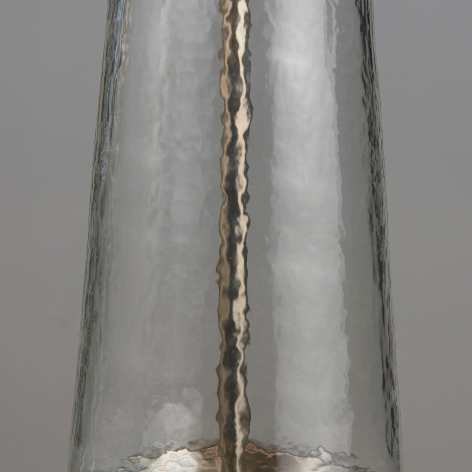 Winslet 1-Light Table Lamp with Clear Glass Base & Grey Velvet Shade