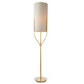 Fraser 1-Light Brushed Brass Floor Lamp
