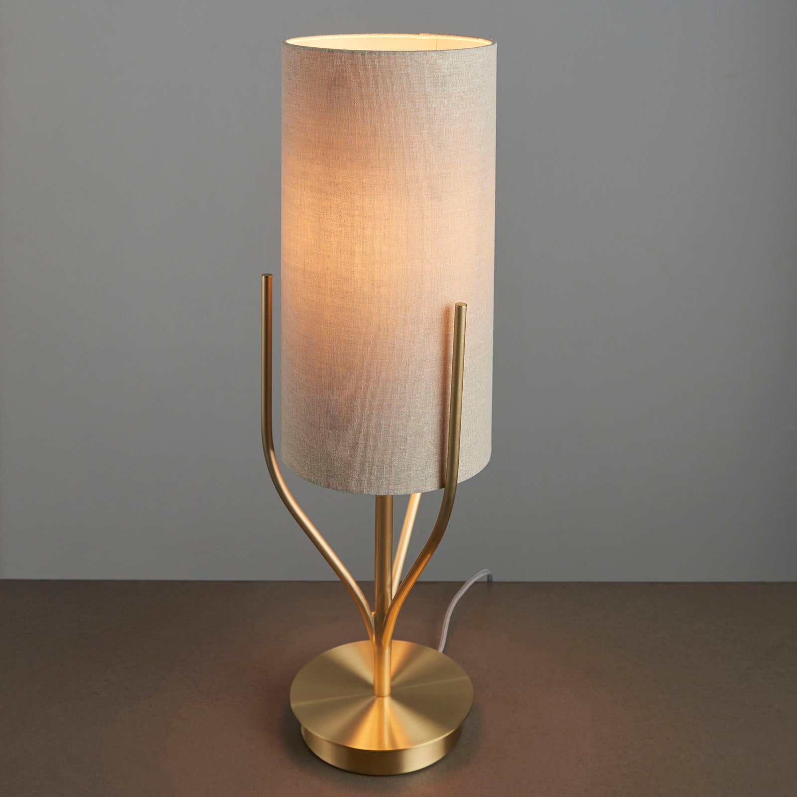 Fraser 1-Light Brushed Brass Table Lamp