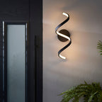 Astral 1-Light Wall Sconce: Textured Black & White Diffuser (IP44 Rated)