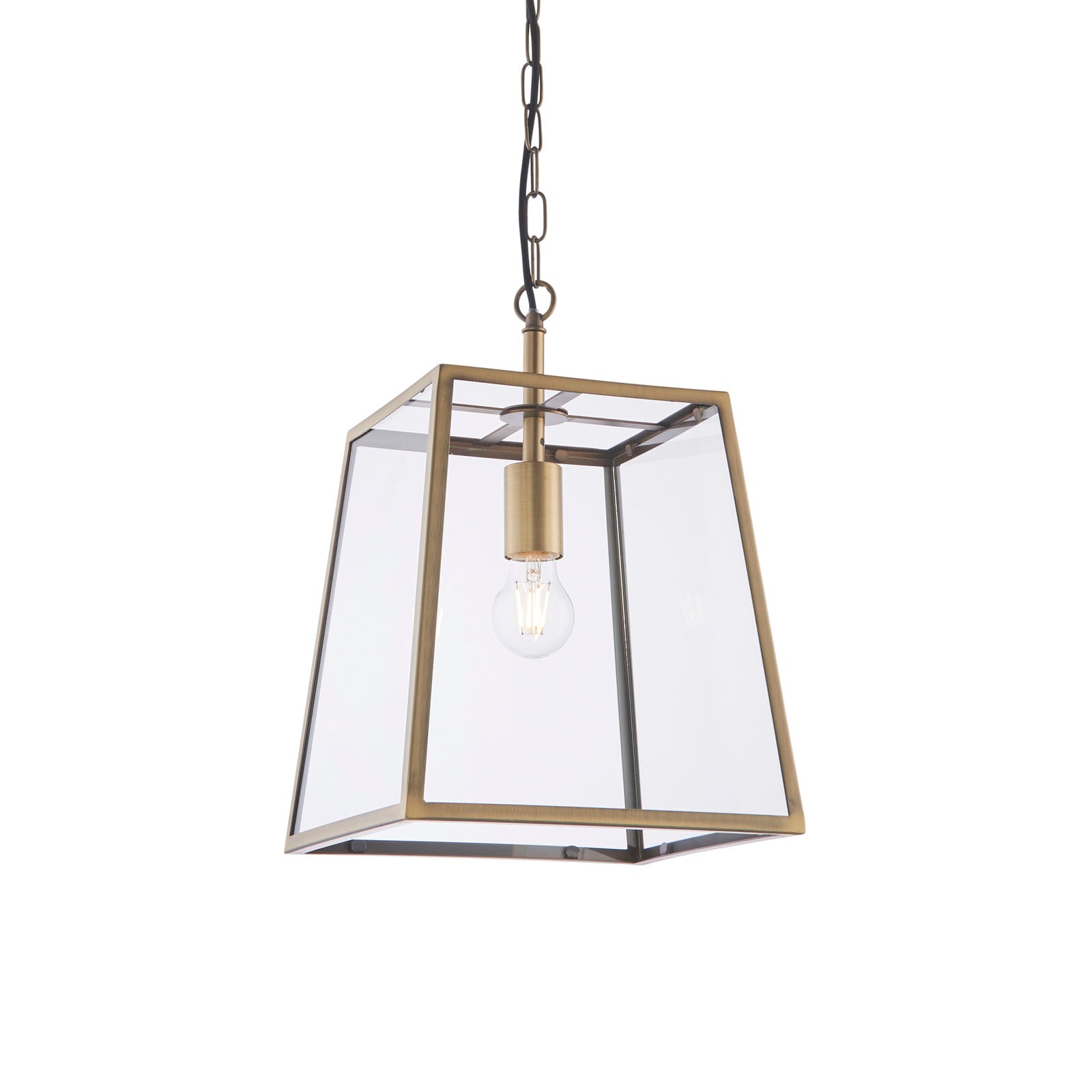 Hurst 1-Light Matt Antique Brass Pendant Light