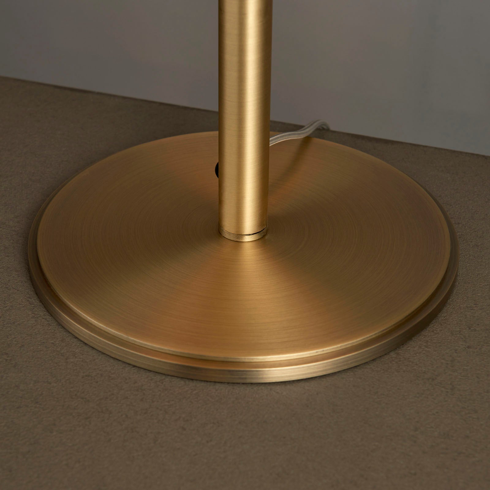 Hayfield Matt Antique Brass Table Lamp with Green Velvet Shade