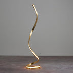 Aria 1-Light LED Floor Lamp: Flowing Curves (Gold Leaf)