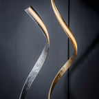Aria 1-Light LED Floor Lamp: Flowing Curves (Gold Leaf)