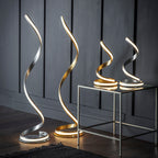 Aria 1-Light LED Table Lamp: Flowing Curves (Gold Leaf)