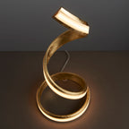 Aria 1-Light LED Table Lamp: Flowing Curves (Gold Leaf)