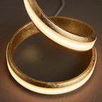 Aria 1-Light LED Table Lamp: Flowing Curves (Gold Leaf)