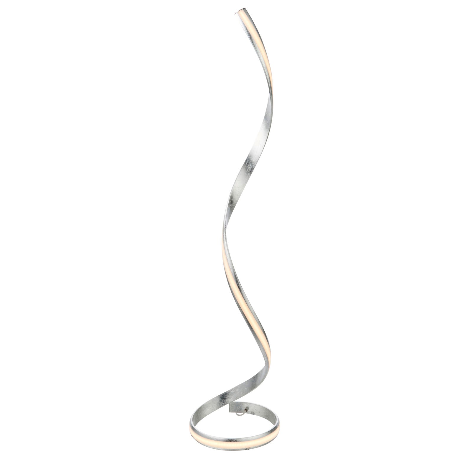 Aria 1-Light LED Floor Lamp: Flowing Curves (Silver Leaf)