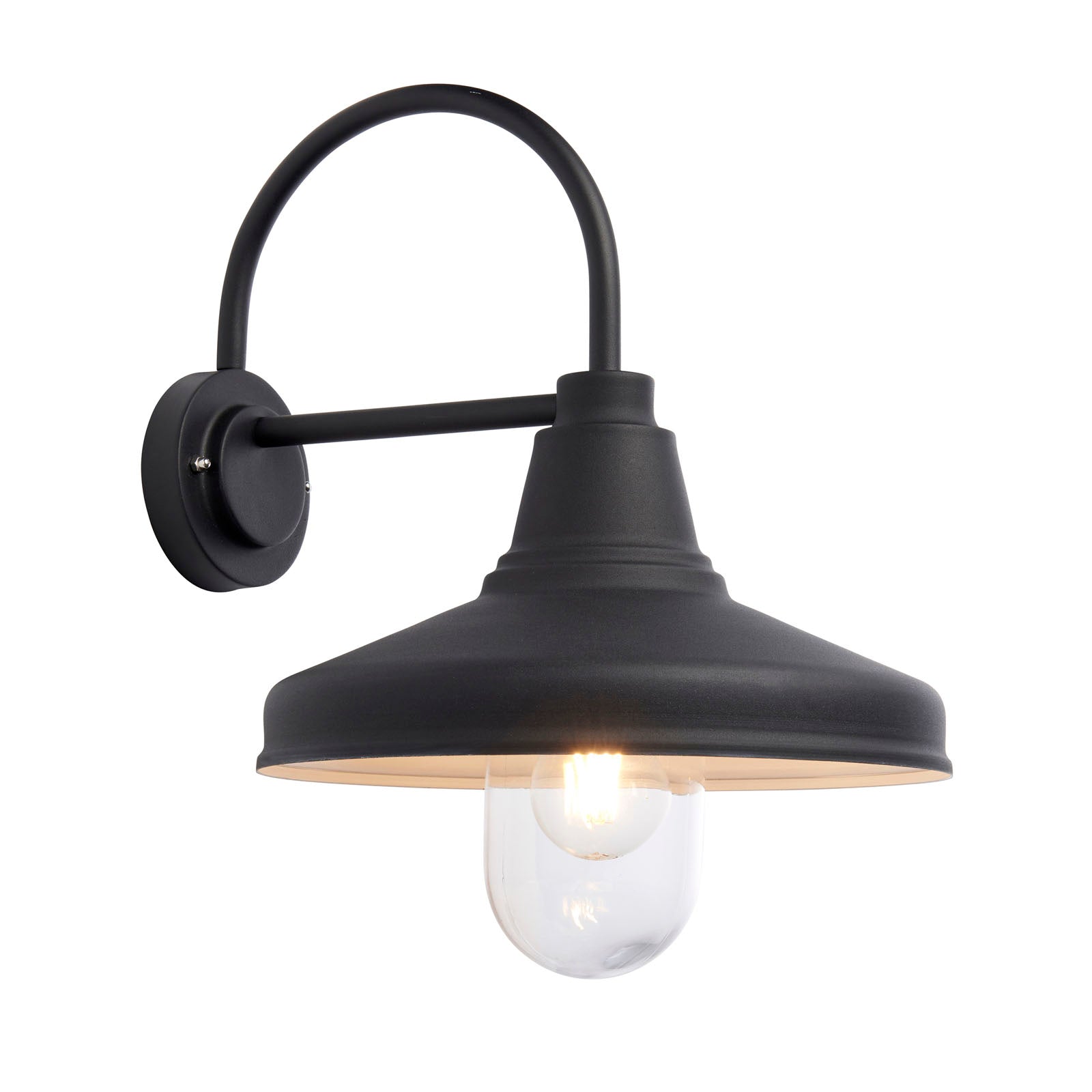 Farmhouse 1-Light Black Outdoor Wall Light