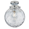 Elston Modern Flush Light - Clear Dimpled Glass