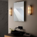 Newham 2-Light Chrome Wall Light with Frosted Glass Diffuser (IP44 Rated)