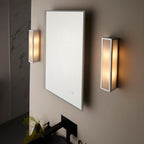 Newham 2-Light Chrome Wall Light with Frosted Glass Diffuser (IP44 Rated)