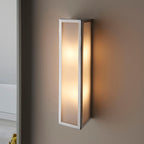 Newham 2-Light Chrome Wall Light with Frosted Glass Diffuser (IP44 Rated)