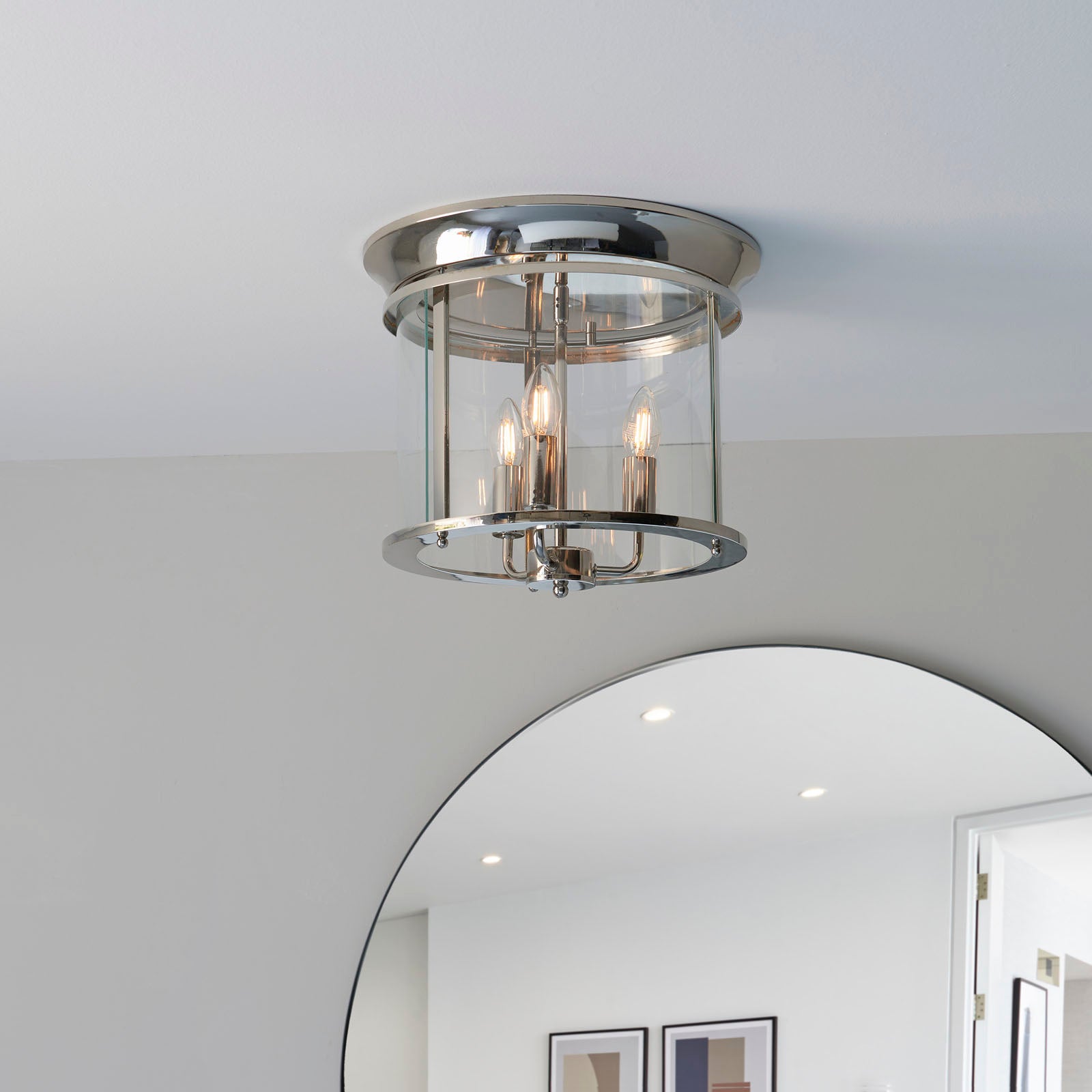 Hampworth 3-Light Modern Dimmable Flush Mount Ceiling Light