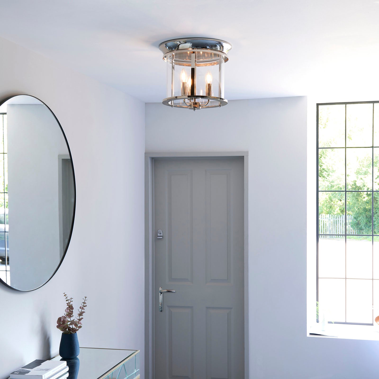 Hampworth 3-Light Modern Dimmable Flush Mount Ceiling Light