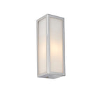 Newham 1-Light Chrome Wall Light with Frosted Glass Diffuser (IP44 Rated)