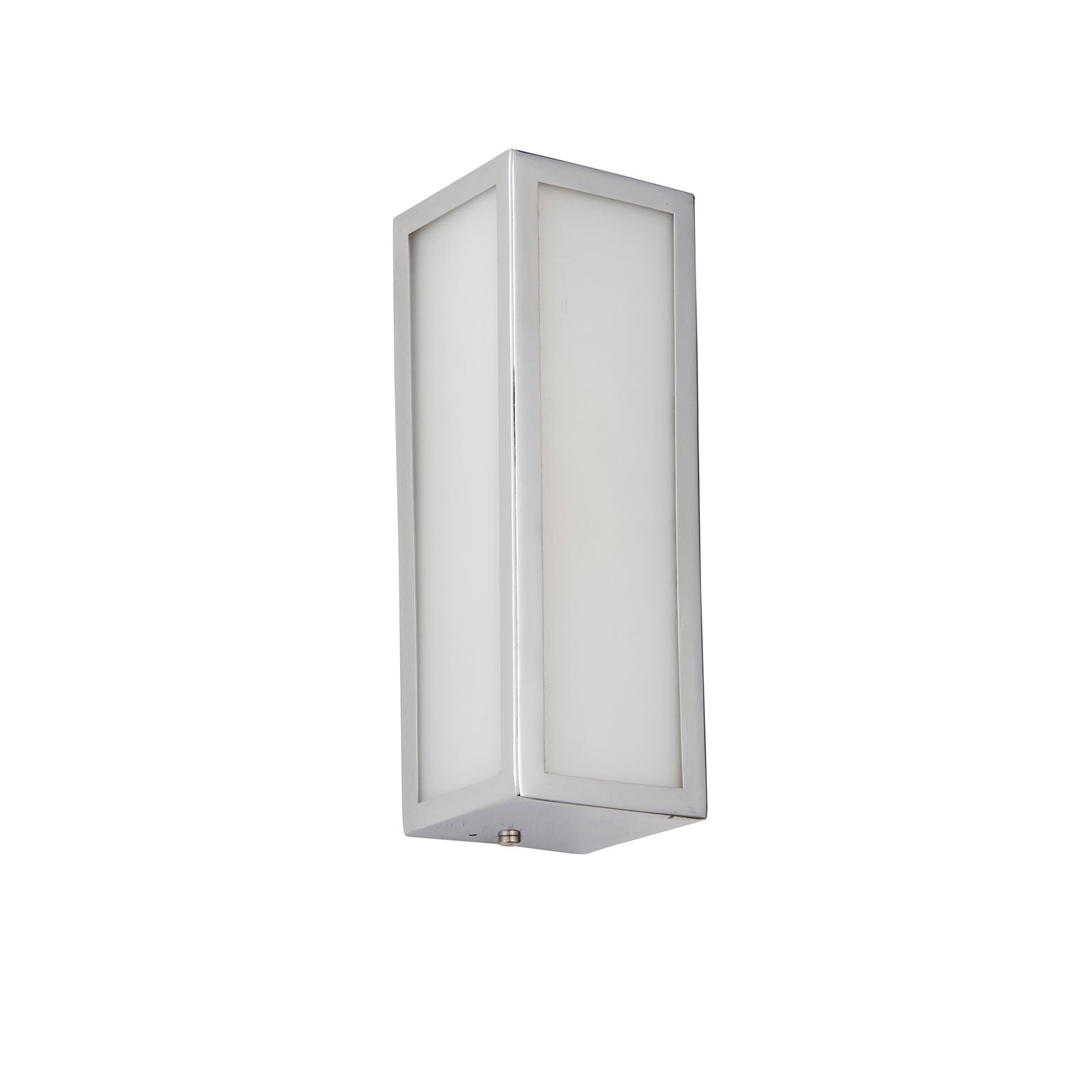 Newham 1-Light Chrome Wall Light with Frosted Glass Diffuser (IP44 Rated)
