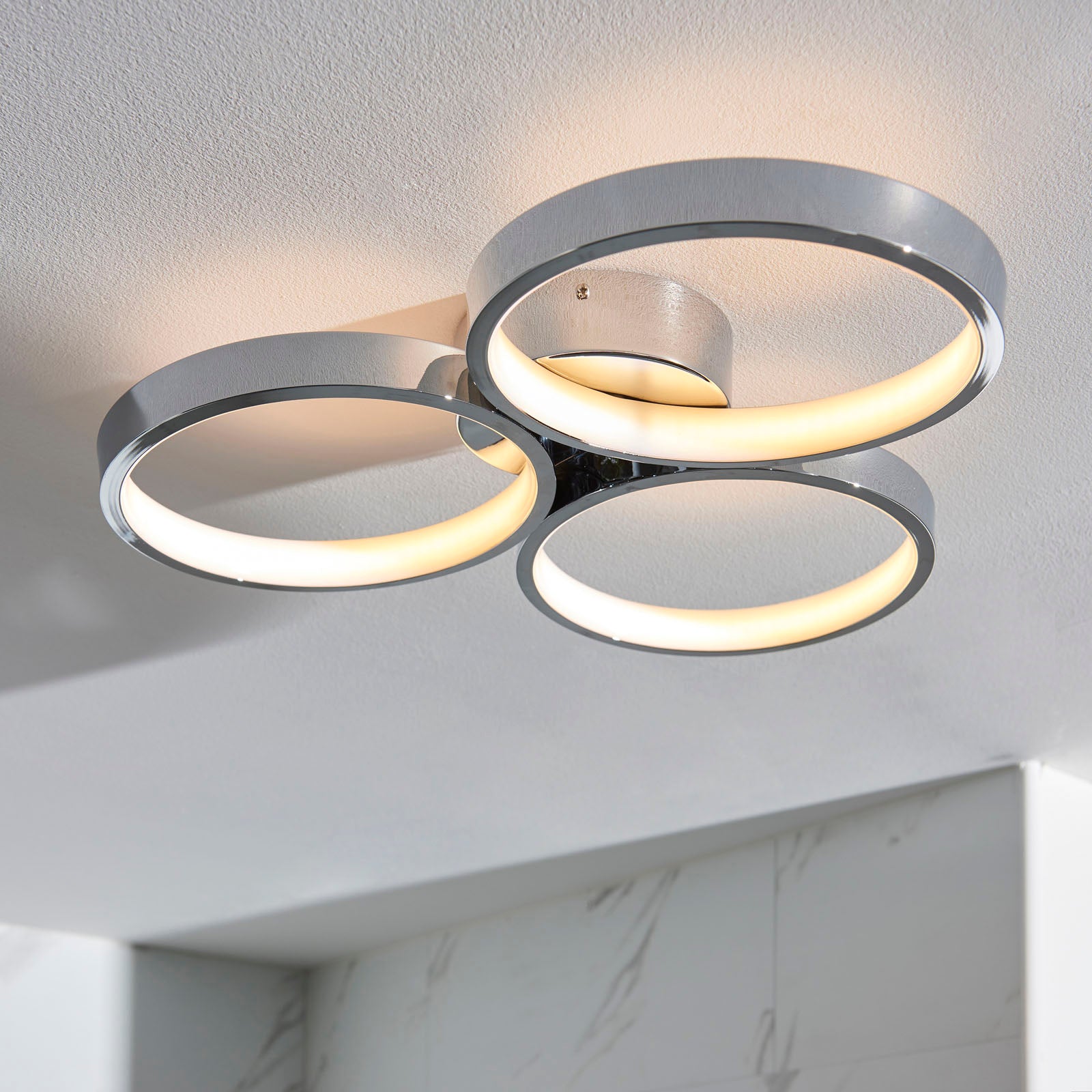 Radius Chrome 3-Light LED Semi-Flush Ceiling Light