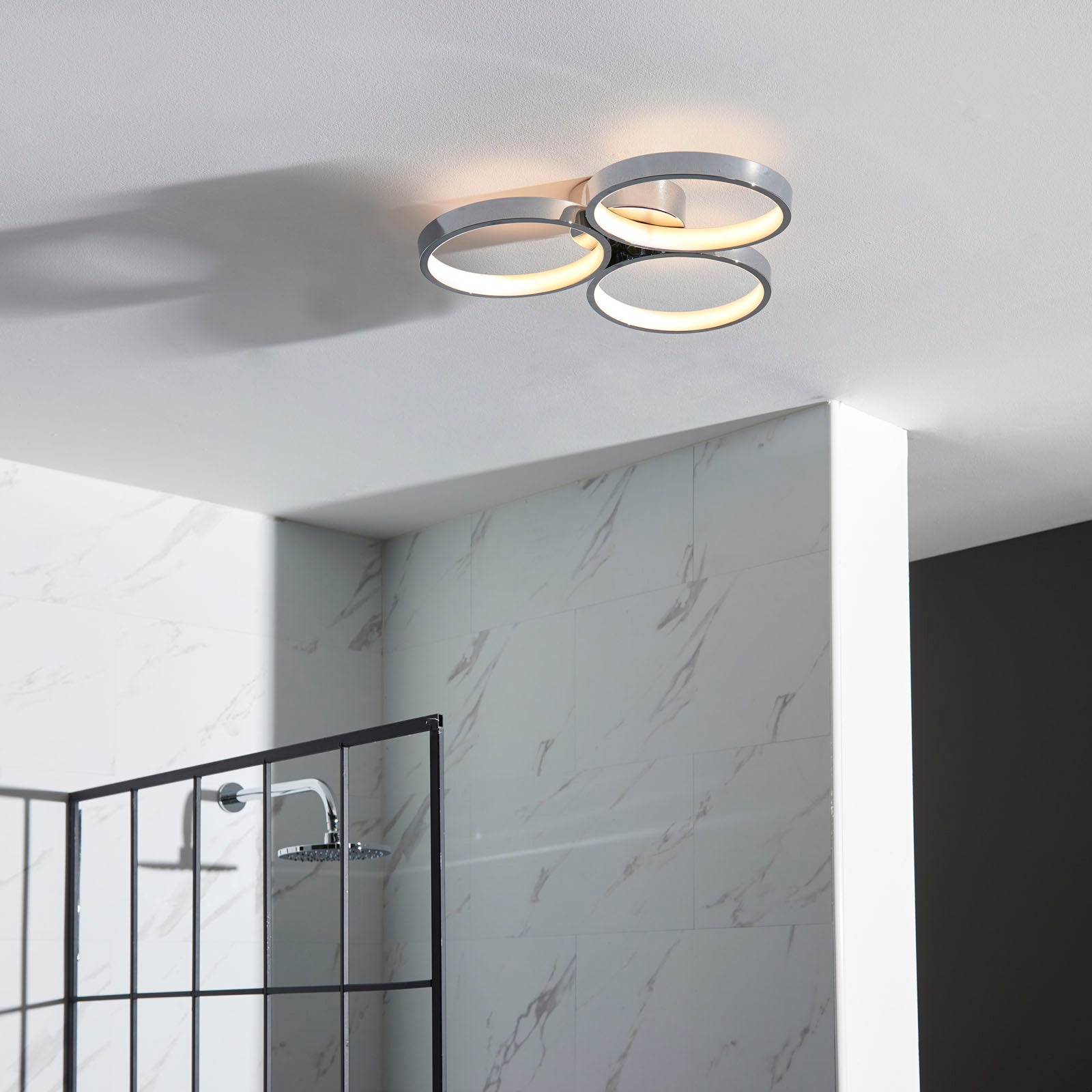 Radius Chrome 3-Light LED Semi-Flush Ceiling Light