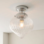 Cheston Chrome Dimmable Flush Mount Ceiling Light