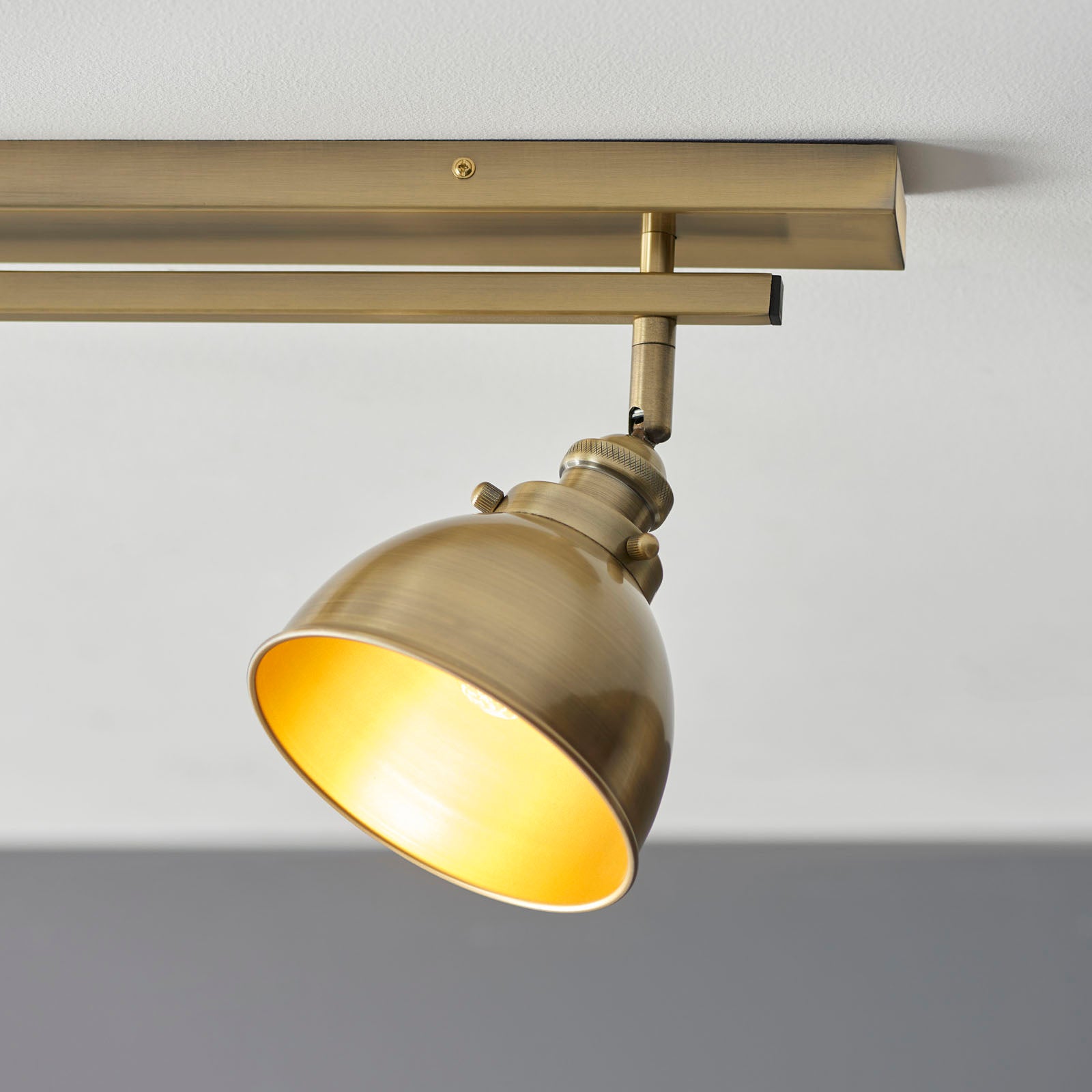 Wyatt 3-Light Antique Brass Industrial Spotlight