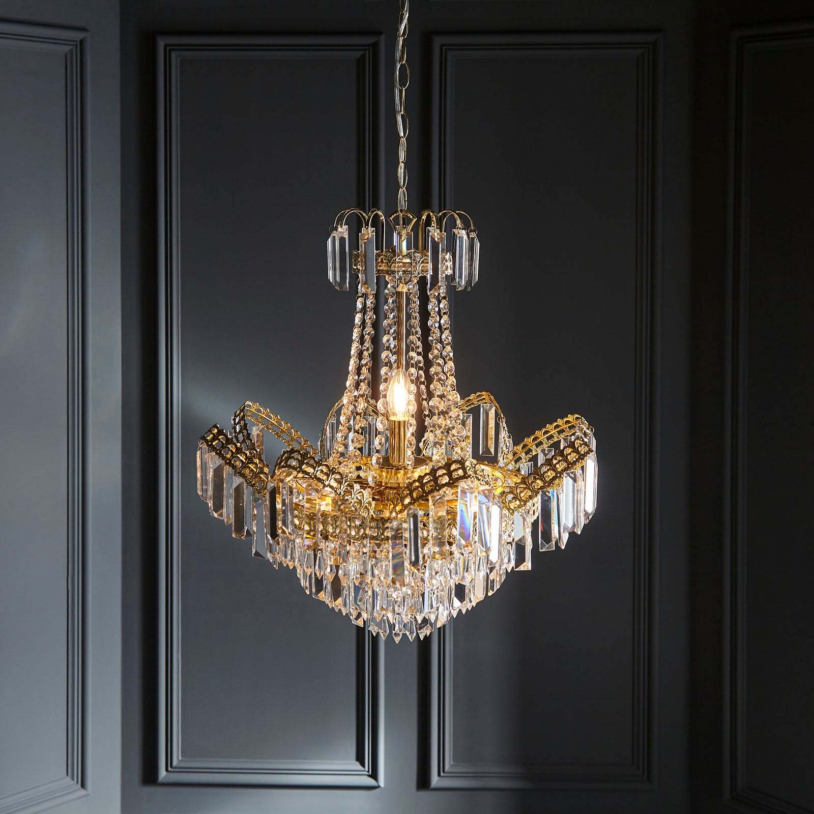 Adagio Gold 9 Light Crystal Chandelier