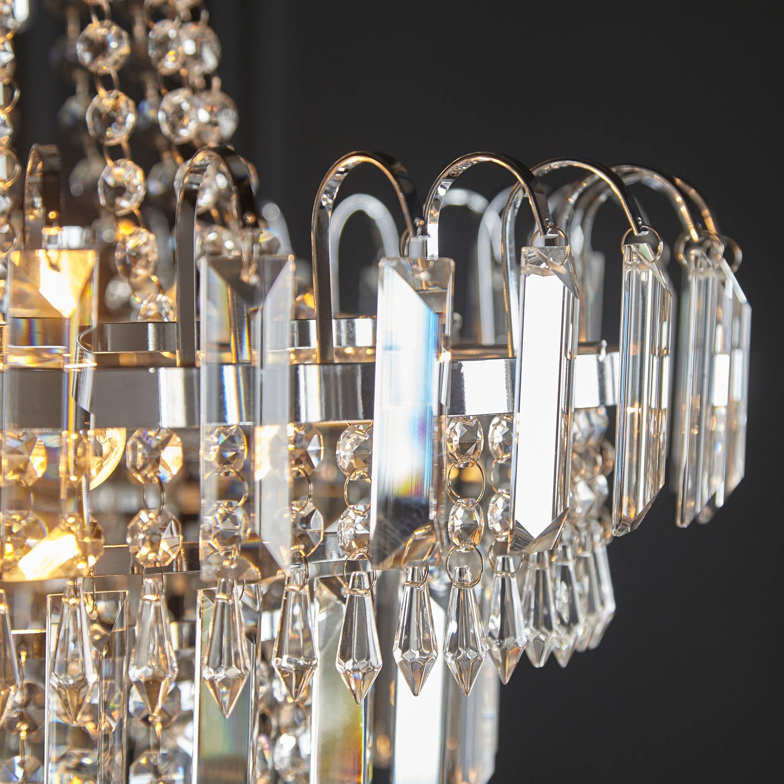 Amadis 6-Light Pendant: Crystal & Chrome