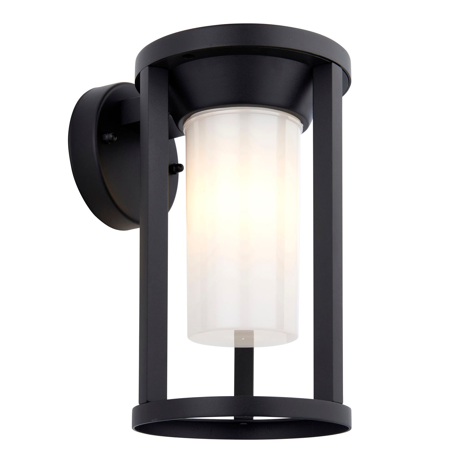 Braden 1-Light Outdoor Wall Sconce: Modern Design (Black & White)