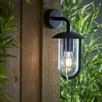 Quinn Textured Black Outdoor Wall Light (Weatherproof)