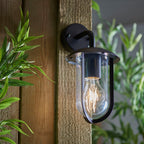 Quinn Textured Black Outdoor Wall Light (Weatherproof)
