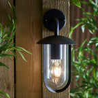 Quinn Textured Black Outdoor Wall Light (Weatherproof)