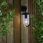 Quinn Textured Black Outdoor Wall Light (Weatherproof)