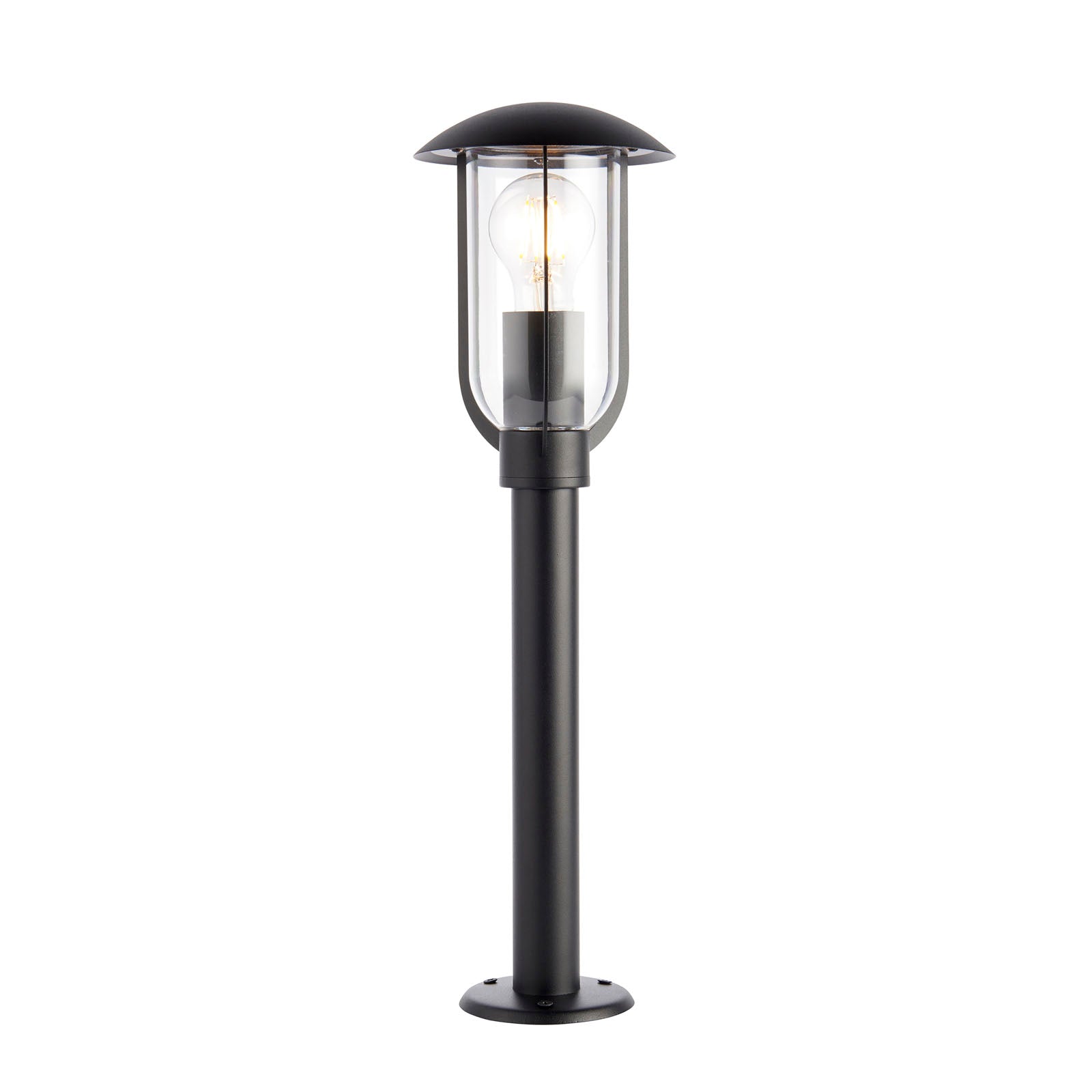 Quinn Textured Black Outdoor Floor Lamp (Weatherproof)