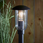 Quinn Textured Black Outdoor Floor Lamp (Weatherproof)