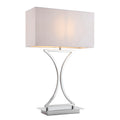 Epalle Chrome Table Lamp with White Shade