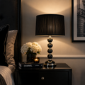 Merin Crystal Table Lamp - Black