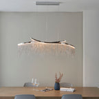Orphelia Polished Chrome Bar Pendant Light with Cascading Chains