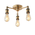 Hal 3-Light Antique Brass Semi-Flush Mount
